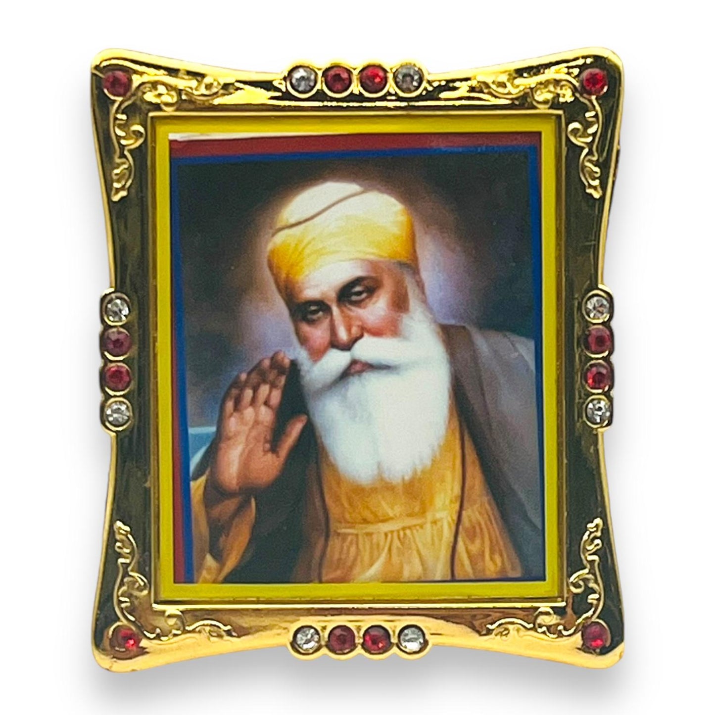 Car Stickon Acrylic Square GN with Ek Stand An Guru Nanak Ji-9351235041438