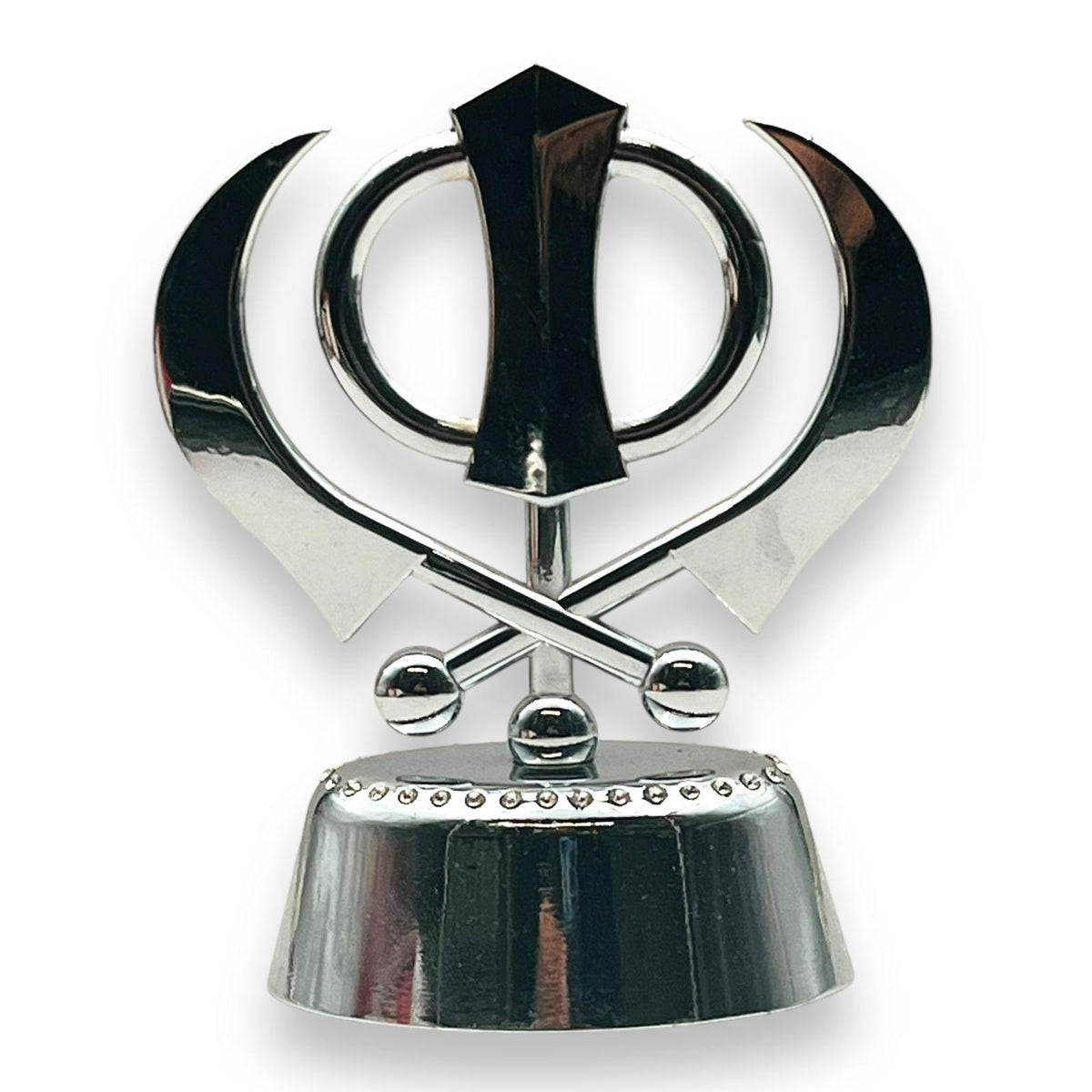 Car Stickon Khanda Stand Silver No 1-9351235041278