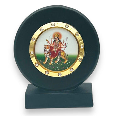Car Stickon No 32 Wooden Stand Mata Ji - 9351235041308