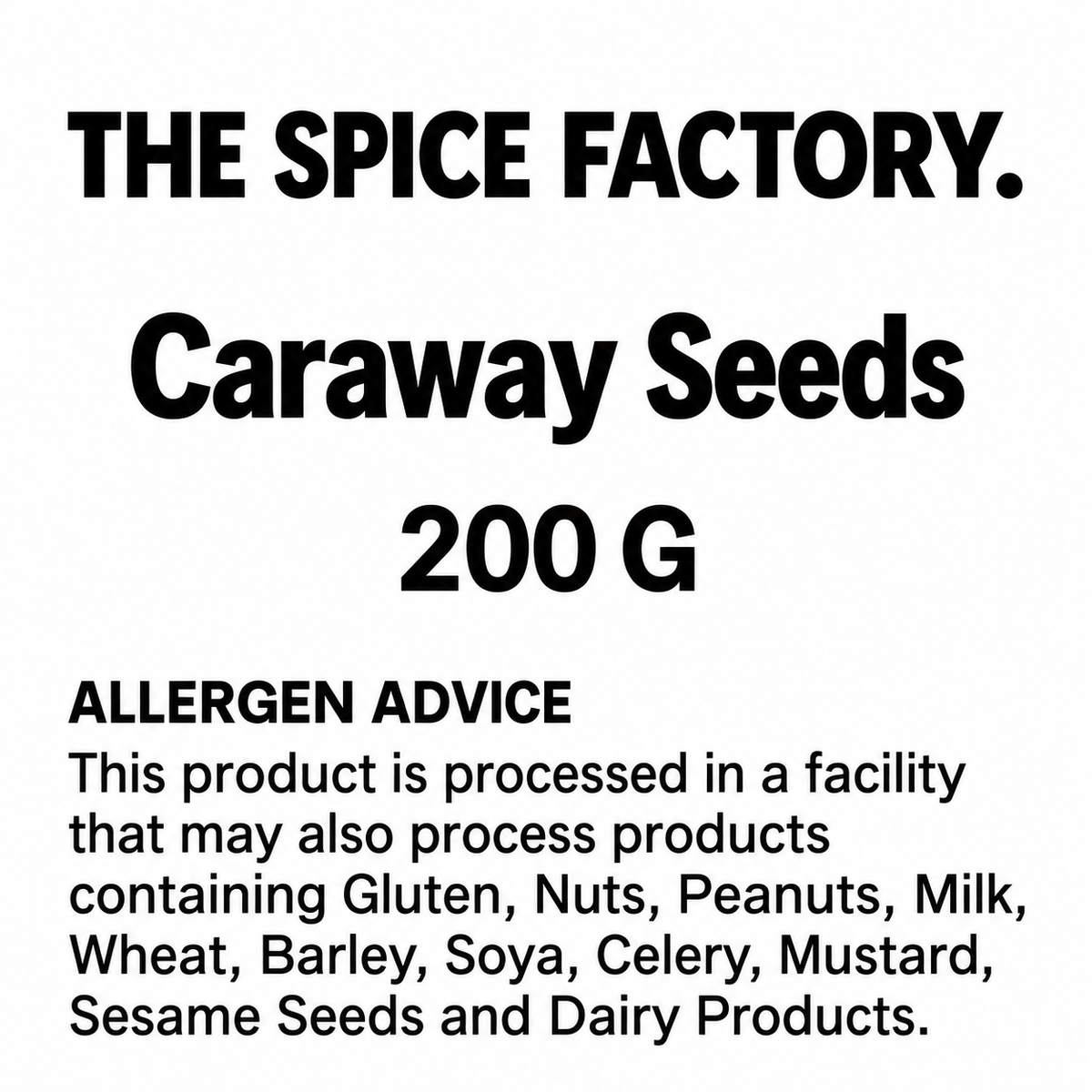 TSF Caraway Seeds 200g | Whole Caraway | Whole Spice