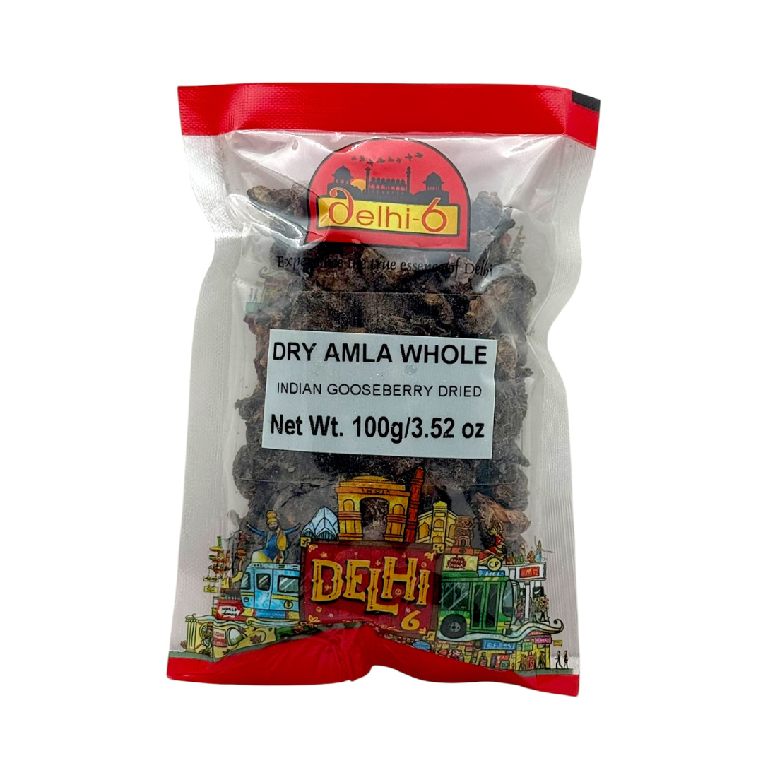 Delhi 6 Dry Amla Whole (Gooseberry) | Herb For Immunity, Digestion & Hair Health 100gm | HEA371 | 9351235046488