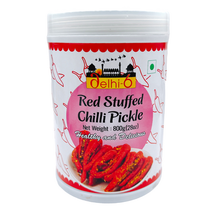 Delhi 6 Red Stuffed Chilli Pickle 800g