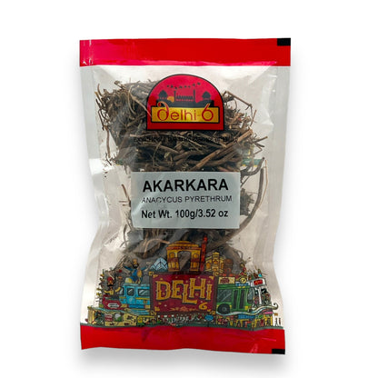 Delhi 6 Akarkara Whole / Anacyclus Pyrethrum / Herb | For Oral Health, Nerve Strength & Vitality 100gm | HEA400 | 9351235053578