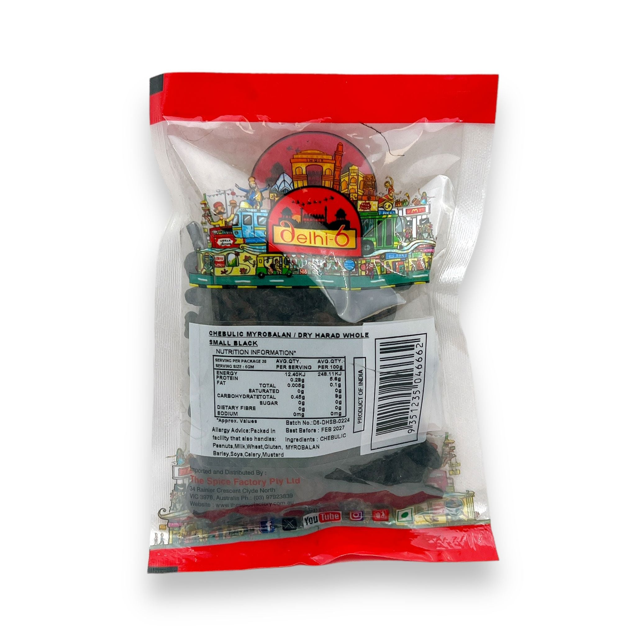Delhi 6 Dry Harad Small (Black) 100gm