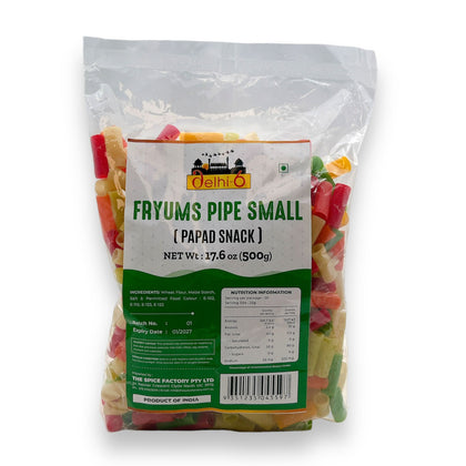 Delhi 6 Fryums Pipe (Papad Snack) Small 500gm