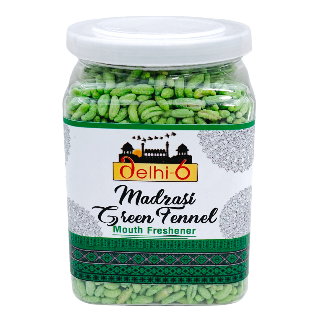 Delhi 6 Madrasi Green Fennel Seed/ Saunf  flavoured Mouth Freshener 150G Tower Pack