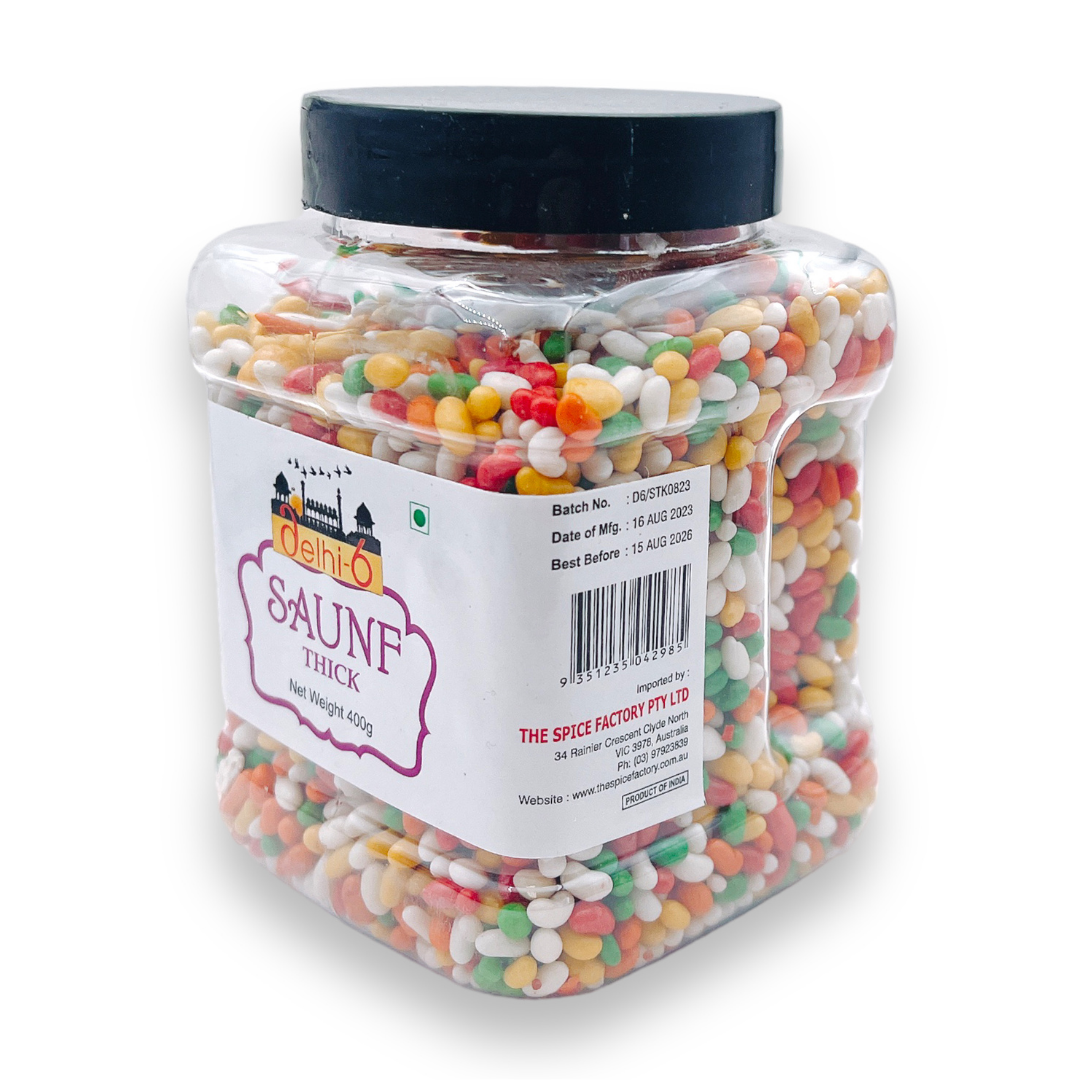 Delhi 6 Sugar Coated Fennel/ Saunf Thick 400g