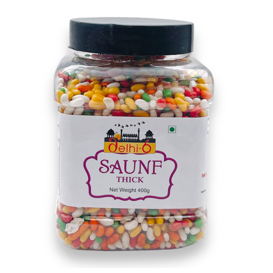Delhi 6 Sugar Coated Fennel/ Saunf Thick 400g