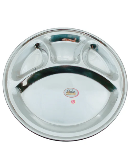 Delhi 6 Steel Divided Thali 4 Compartment No. 13