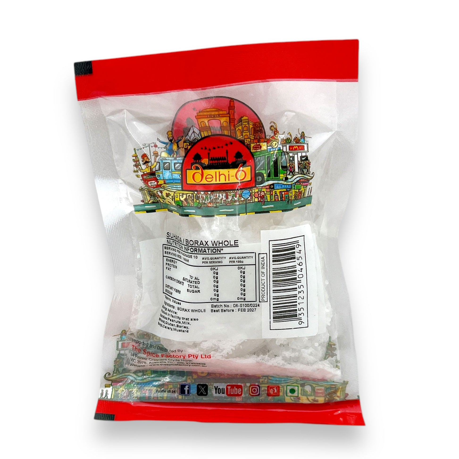 Delhi 6 Suhaga/ Borax Whole 100Gm