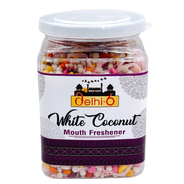 Delhi 6 White Coconut Fennel Seed/ Nariyal flavoured Mouth Freshener 150G Tower Pack