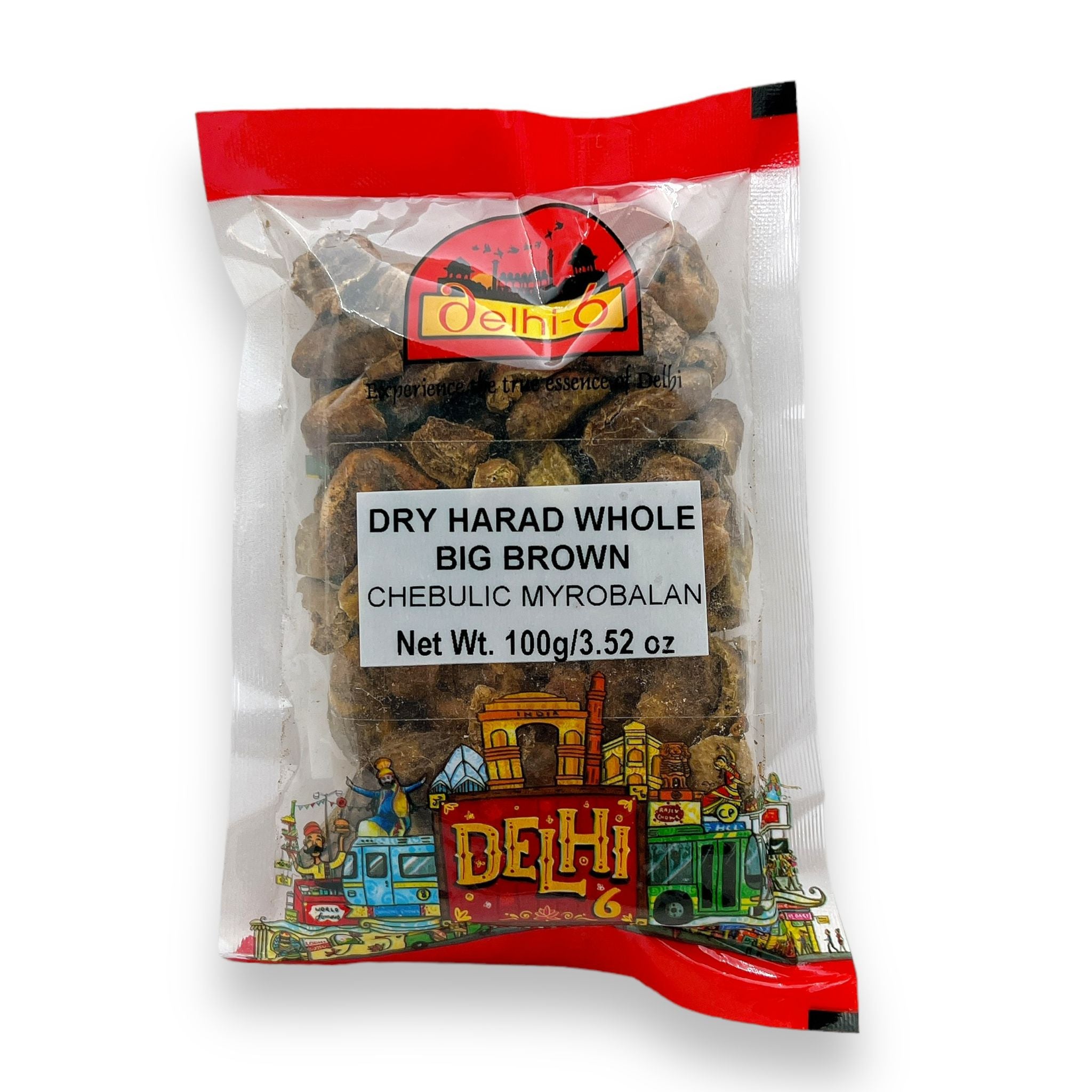Delhi 6 Dry Harad Whole Big (Brown) | Herb For Digestion, Detox & Immunity 100gm | HEA100 | 9351235046501