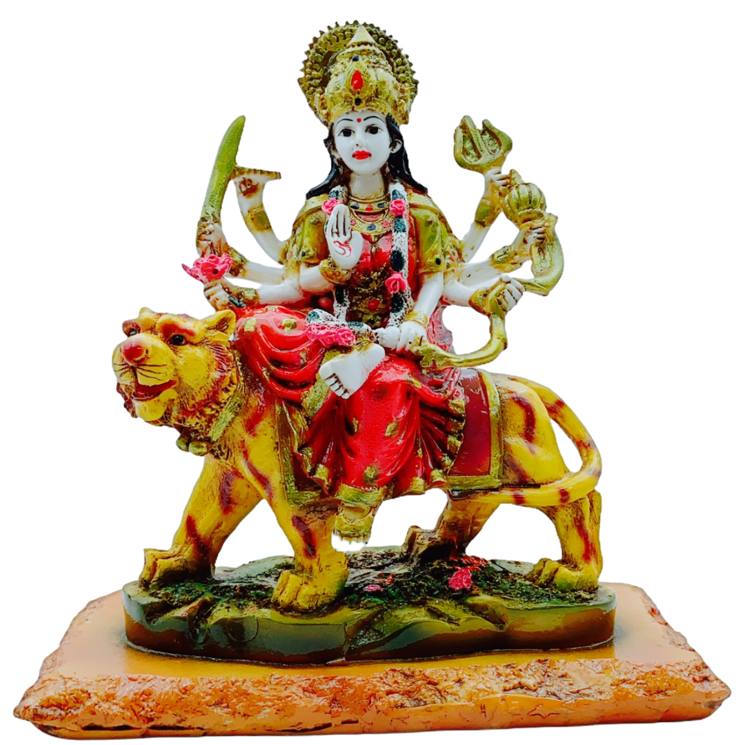 Durga Medium With Base (8" X 3.5" X 10")-Statue/ Idol/ Murti