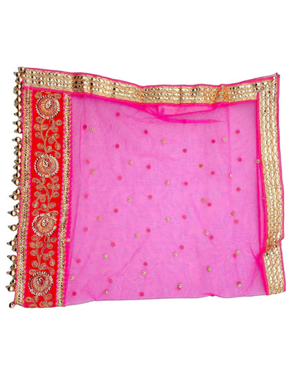 Fancy Pooja Cloth/ Mata Puja Chunri (Border 12'' x 20'')