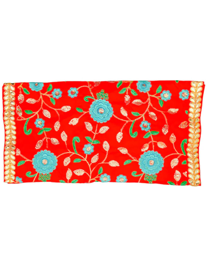 Fancy Pooja Cloth/ Mata Puja Chunri (MultiSunflower 12'' x 20'')