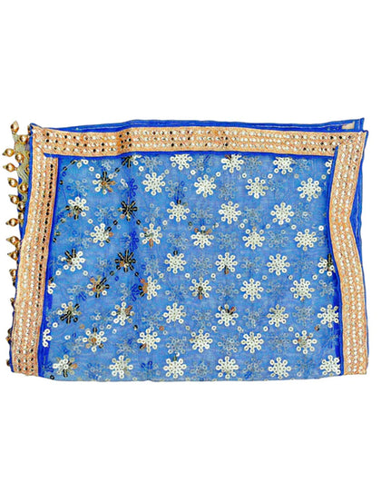 Fancy Pooja Cloth/ Mata Puja Chunri (Net Bindiya 12'' x 20'')