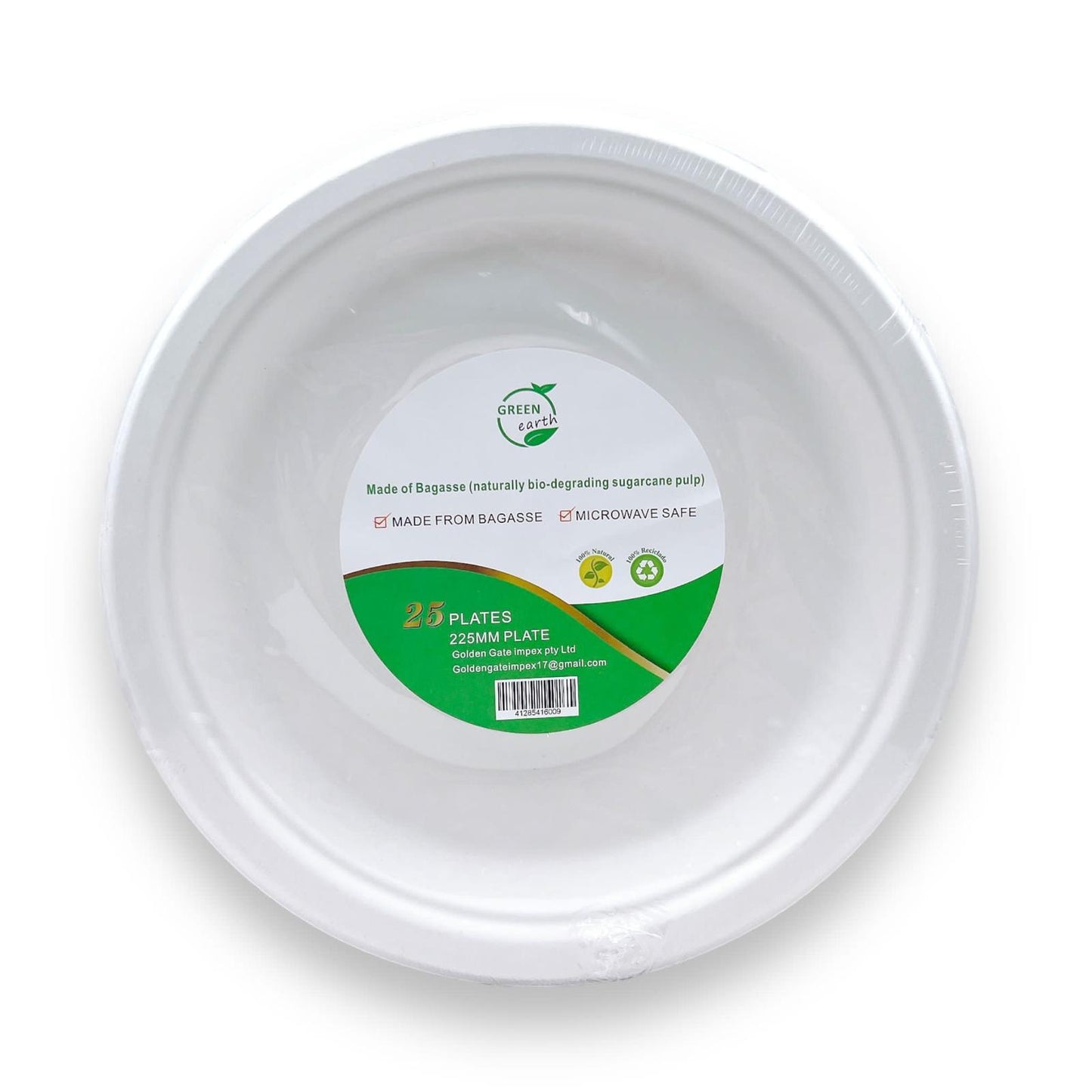 Green Earth 9" Round 225MM Plate 25Pc