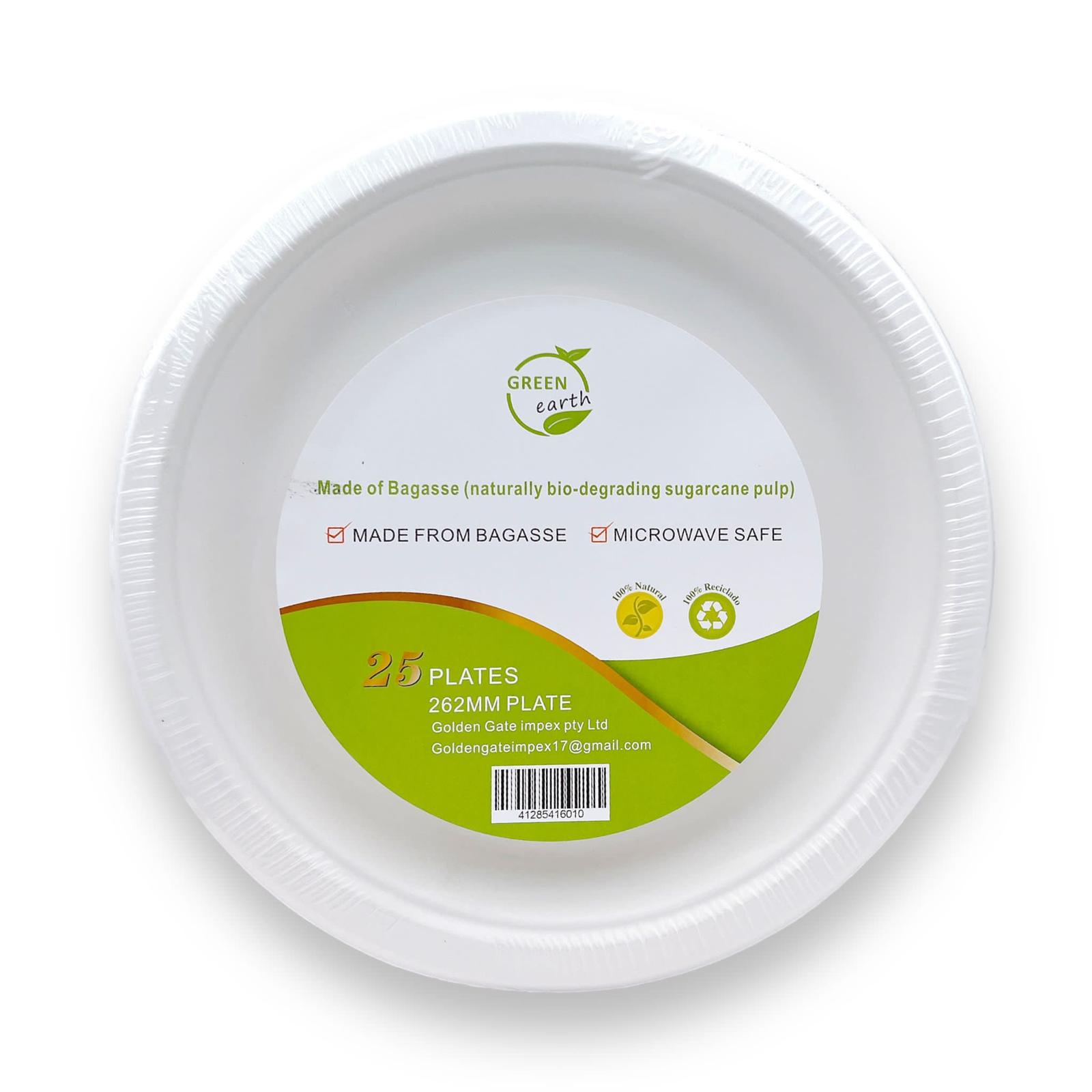 Green Earth 10" Round 262MM Plate 25Pc
