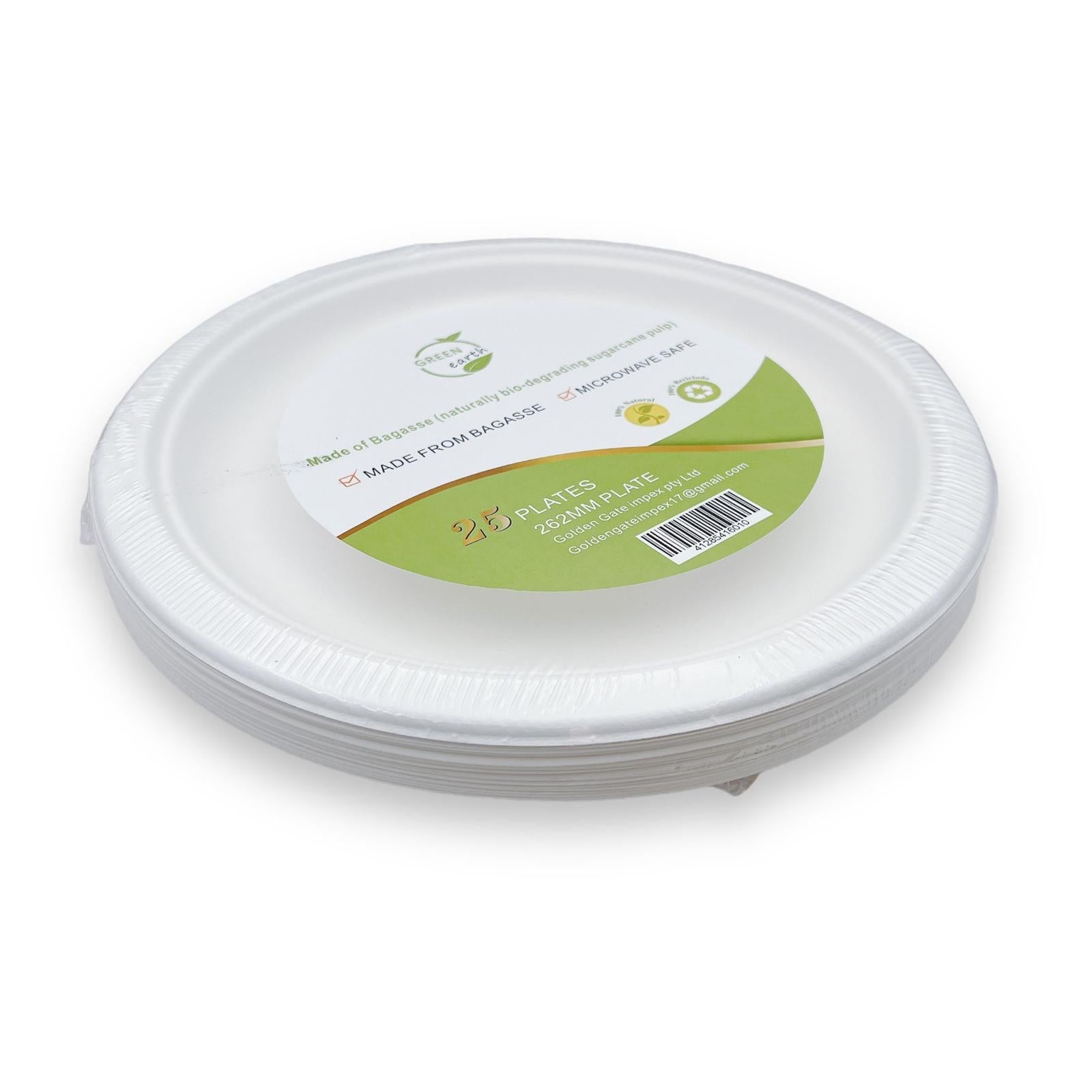 Green Earth 10" Round 262MM Plate 25Pc