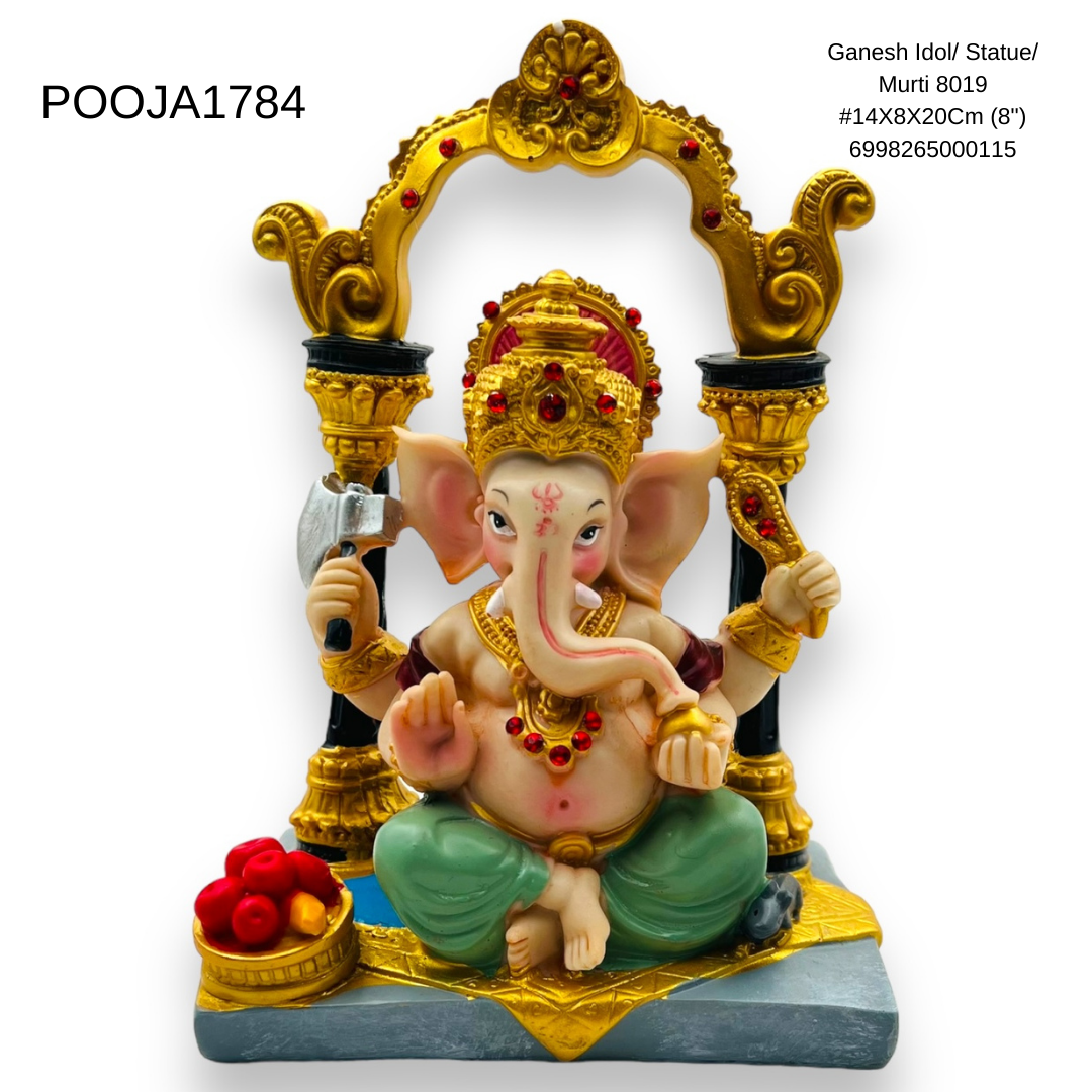 Ganesh Idol/ Statue/ Murti 8019 #14X8X20Cm (8