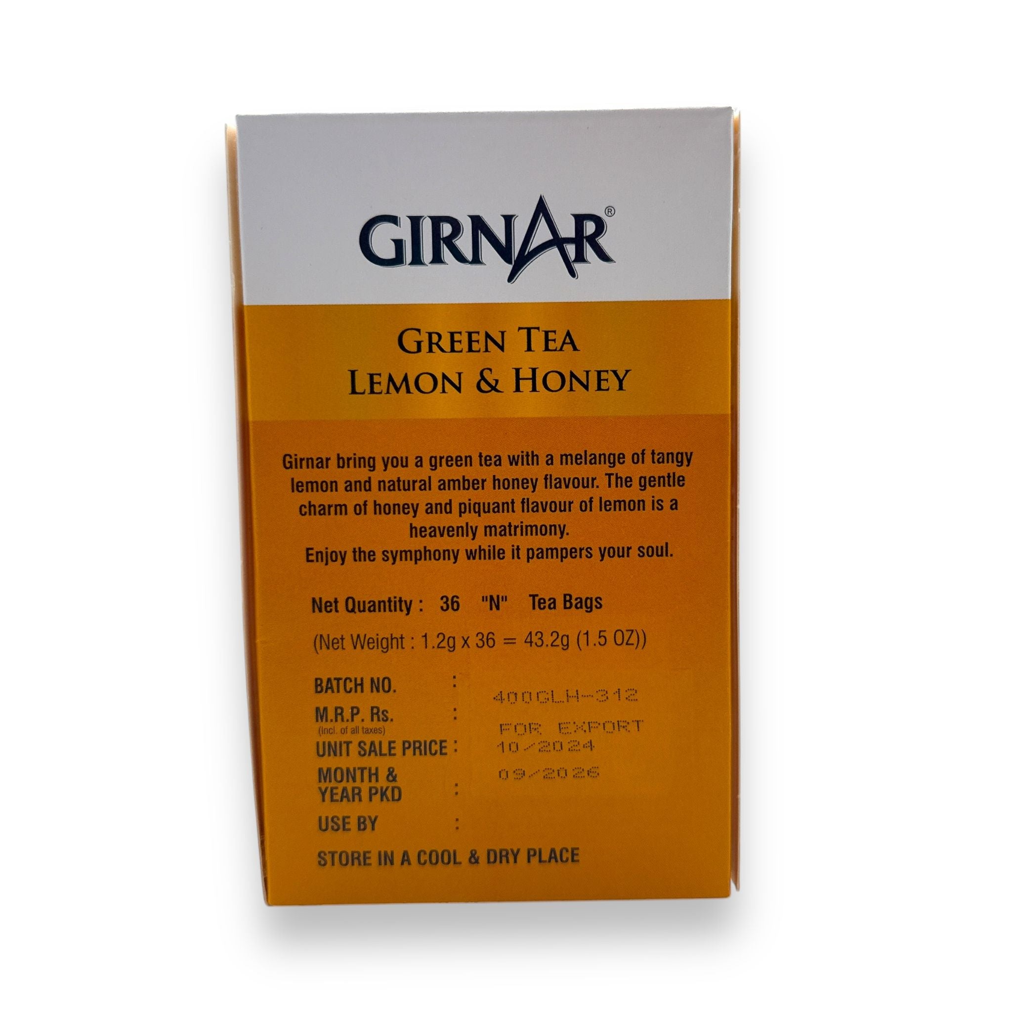 Buy Girnar Lemon Honey Green Tea 43.2Gm from Online Grocery Shop, Melbourne