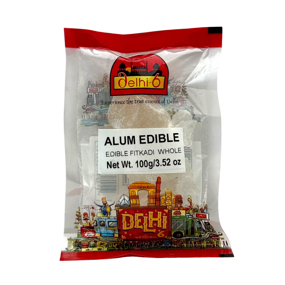 Delhi 6 Edible Alum / Fatkadi Whole | For Oral Health, Skin Care & Water Purification 100gm | HEA120 | 9351235046563