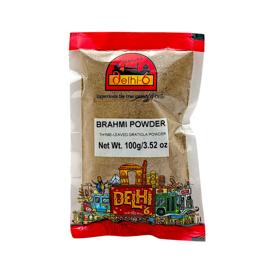 Delhi 6 Brahmi Powder | Herb For Memory, Focus & Stress Relief 100gm | HEA36 | 9351235046914