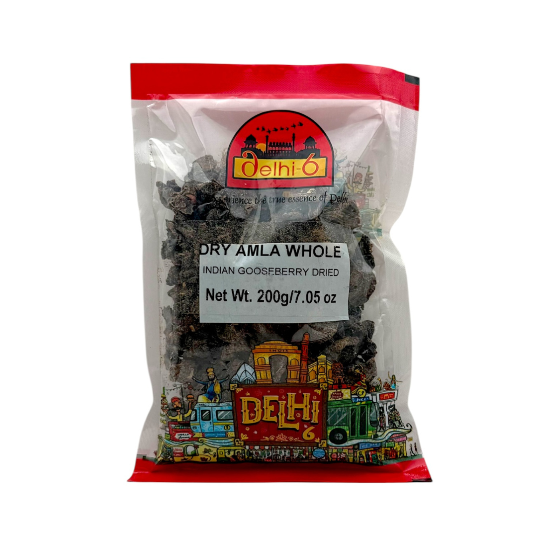 Delhi 6 Dry Amla Whole (Gooseberry) | Herb For Immunity, Digestion & Hair Health 200gm | HEA377 | 9351235052205