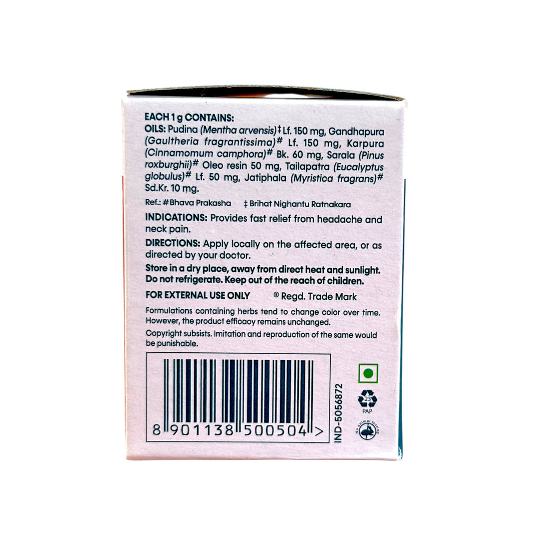 Himalaya Rumalaya Pain Balm Strong with Mint | Fast Relief from headache and neck Pain 45g