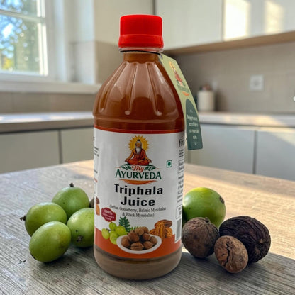 My Ayurveda Triphla Juice 500ml | Indian Gooseberry, Baleric Myrobalan & Black Myrobalan |100% Cold Processed & Natural