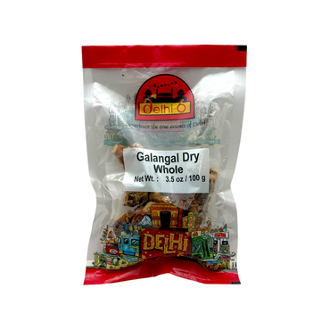 Delhi 6 Galangal Dry Whole 100g | Thai Ginger | Dried Galangal Root | Whole Spice