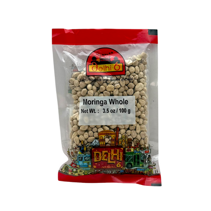 Delhi 6 Moringa Whole/ Moringa Oleifera/ Tree of Life/ Miracle Tree/ Ayurvedic Herb for Rejuvenating, Curing Wounds, Pain, Ulcers and Inflammation 100g