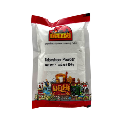 Delhi 6 Tabashir/Tabasheer Powder/ Bambusa Arundinacea/ Ayurvedic Herb for Rejuvenating, Weak Bones, Wrinkles, Cough, Frizzy hair, Dry skin, Arthritis 100g