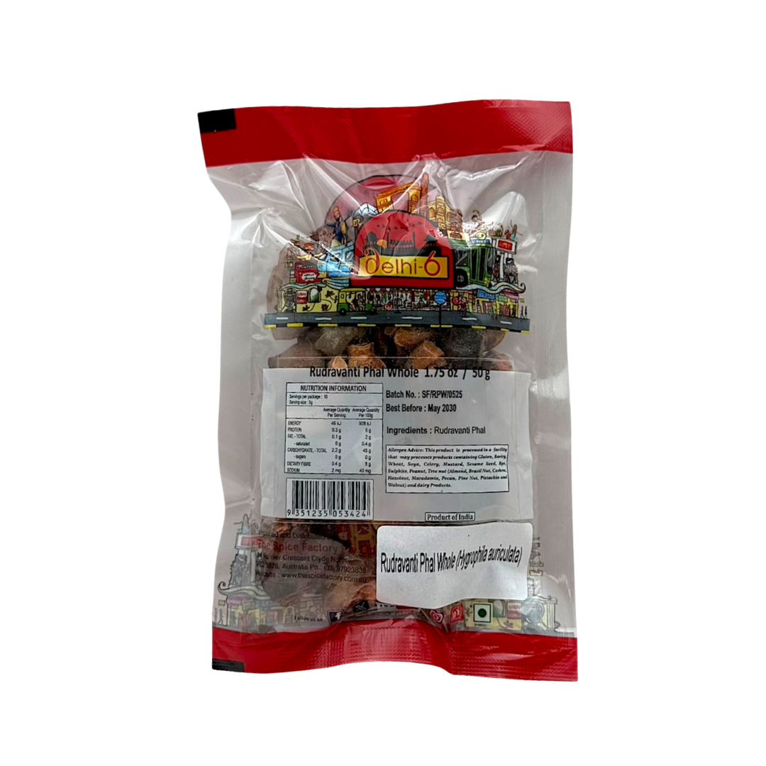 Delhi 6 Rudravanti Phal Whole/ Hygrophila Auriculata/ Ayurvedic Herb is recognised for Blood Purifier, Immune Booster, and Treatment for Respiratory Issues and Skin Disorders, 50g