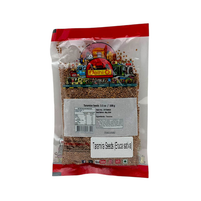 Delhi 6 Taramira/ Arugula/ Eruca Sativa Seeds/ Ayurvedic Herb Used for Traditional Hair Treatments, Stimulating Appetite, Source of Protein and minerals like Calcium and Potassium 100g