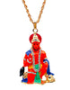 Hanuman Ji With Chain Car Hanging Gold- Heavy -(9351235029719)