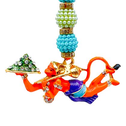 Hanumanji Flying With Chain Car Hanging Gold- Light (9351235029726)