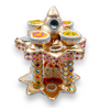 Clay Diwali Hatri Star Shape Deco Golden (with Wax) Size- 5.5''x5.5''x7'')-(9351235043043)