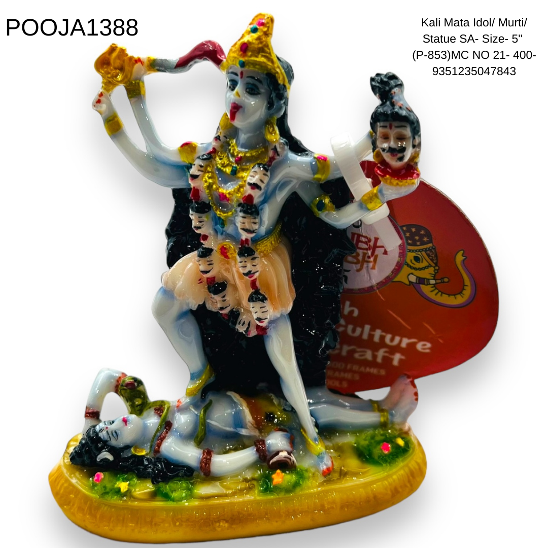 Kali Mata Idol/ Murti/ Statue SA- Size- 5'' (P-853)MC NO 21- 400- 9351235047843