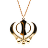 Khanda With Chain Car Hanging Gold Big-(9351235029665/ 9351235049212)
