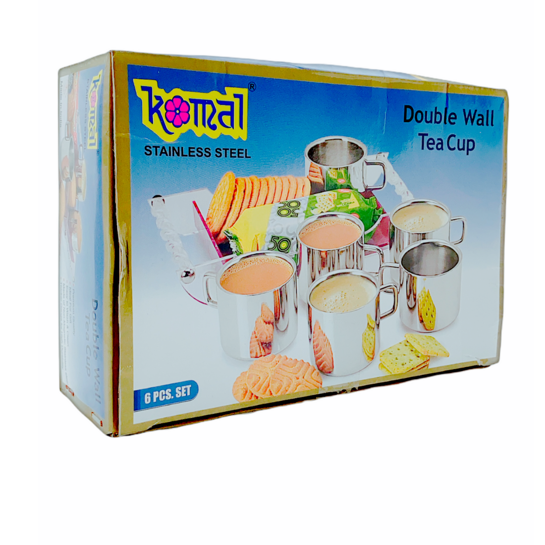 Komal Double Wall Tea Cup (Stainless Steel)