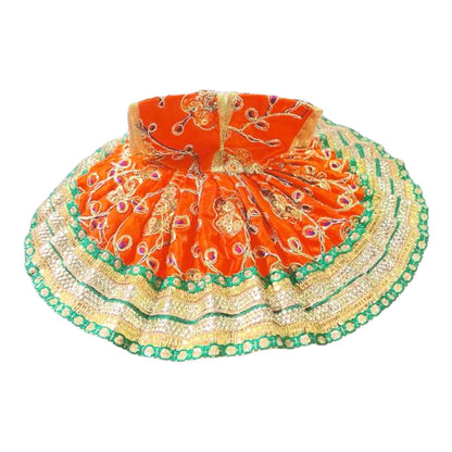 Shree Krishna Paushak/ God Dress for Krishna Idol size-12" (No 5)-9351235051239