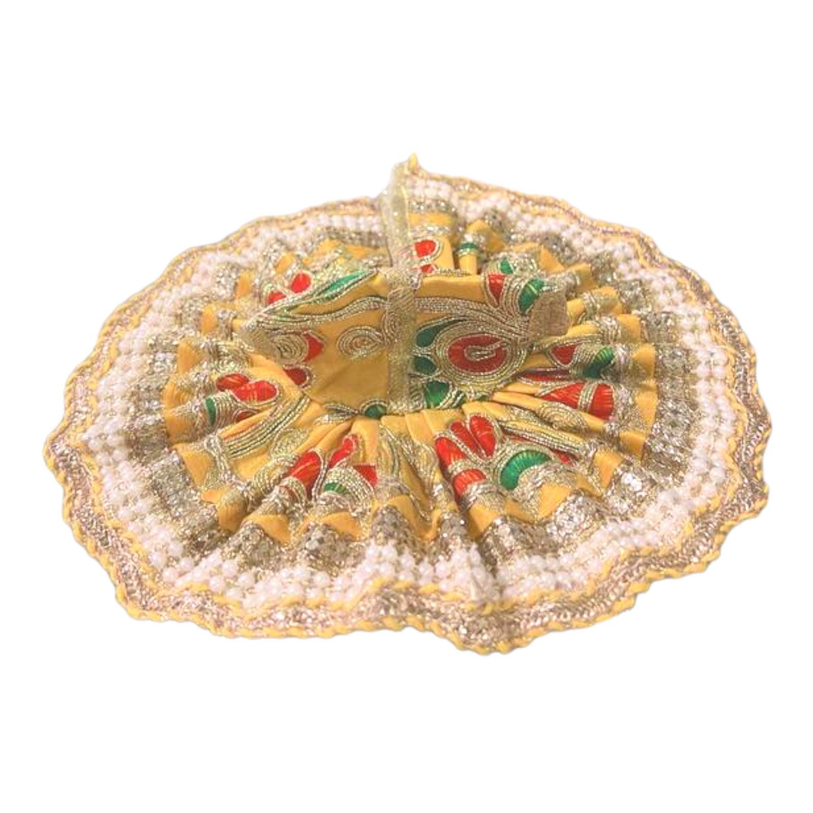 Shree Krishna Paushak/ God Dress for Krishna Idol size-9" (No 4)-9351235042572