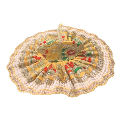 Shree Krishna Paushak/ God Dress for Krishna Idol size-9" (No 4)-9351235042572