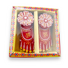 Fancy Clay Laxmi Charan Coloured Box (Set of 2)- 9351235043029