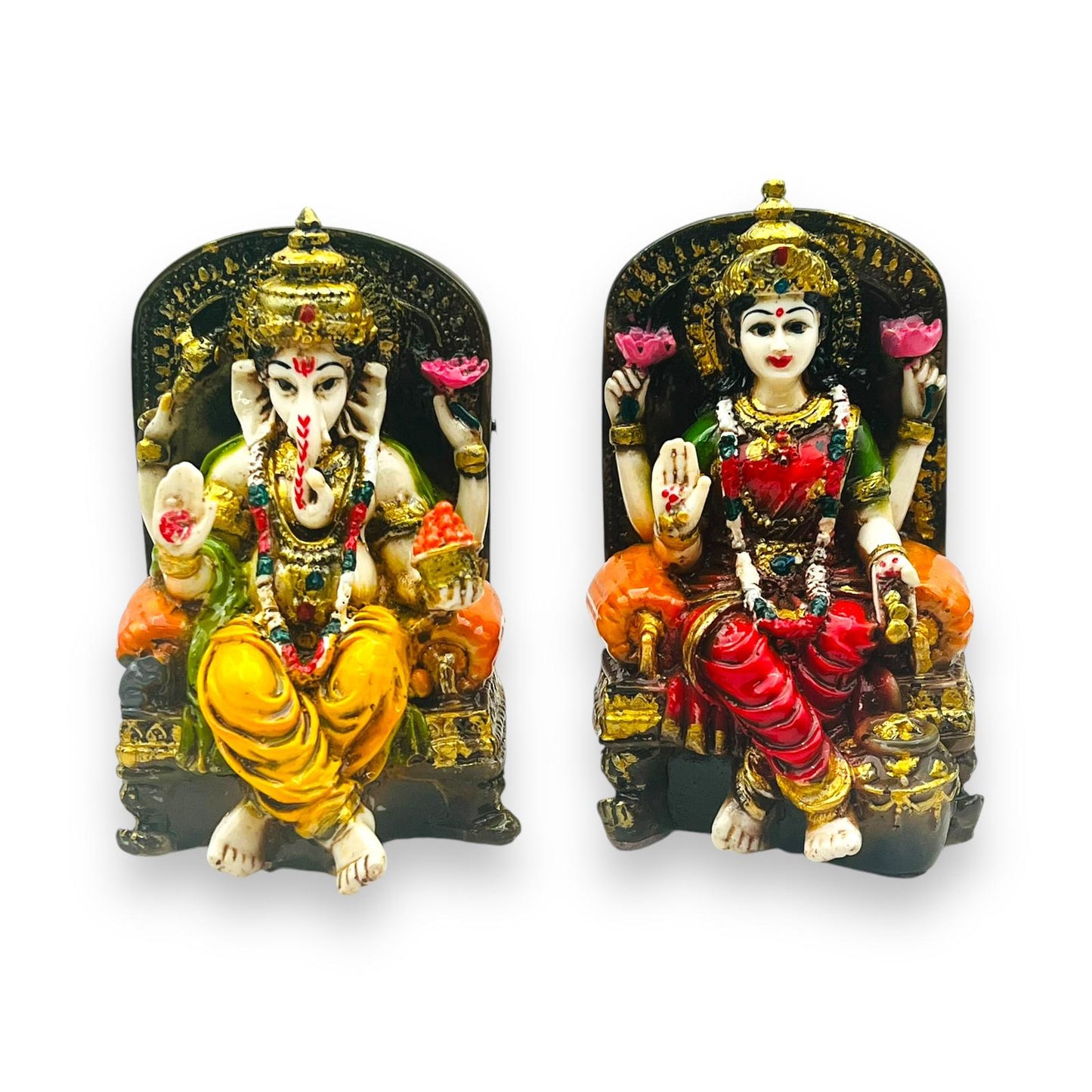 Laxmi Ganesh  (3" X 3" X 4.5")-Statue/ Idol/ Murti