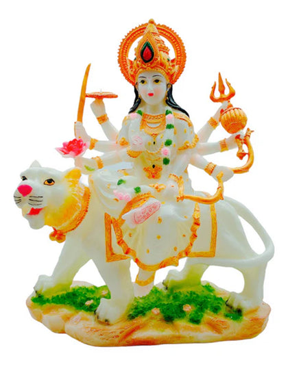 Marble Look Durga Idol/ Statue/ Murti F127-1 Size:29X11X35.5Cm  (15