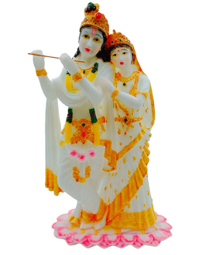 Marble Look Radha Krishna Idol/ Statue/ Murti (Big)F059 Size: 22X13X39Cm (16