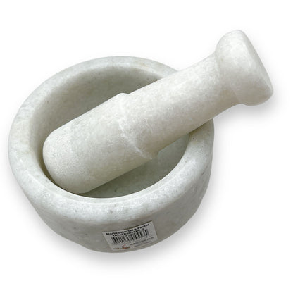 Marble Mortal Pastel/ Hamam Dasta Medium Traditional Style (Size-5'')- Big- 9351235028941/ 9351235045535