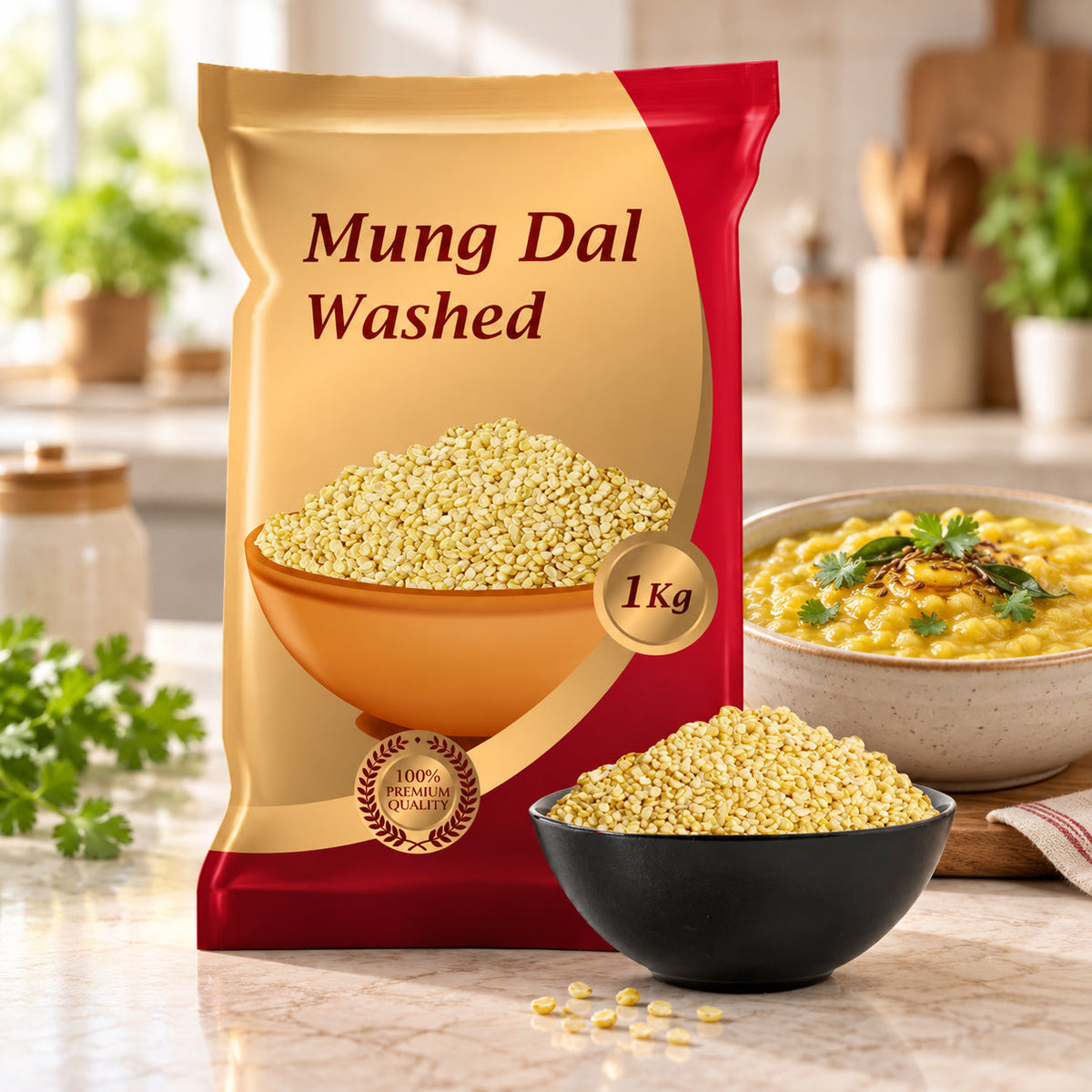 Mung Dal Washed 1Kg